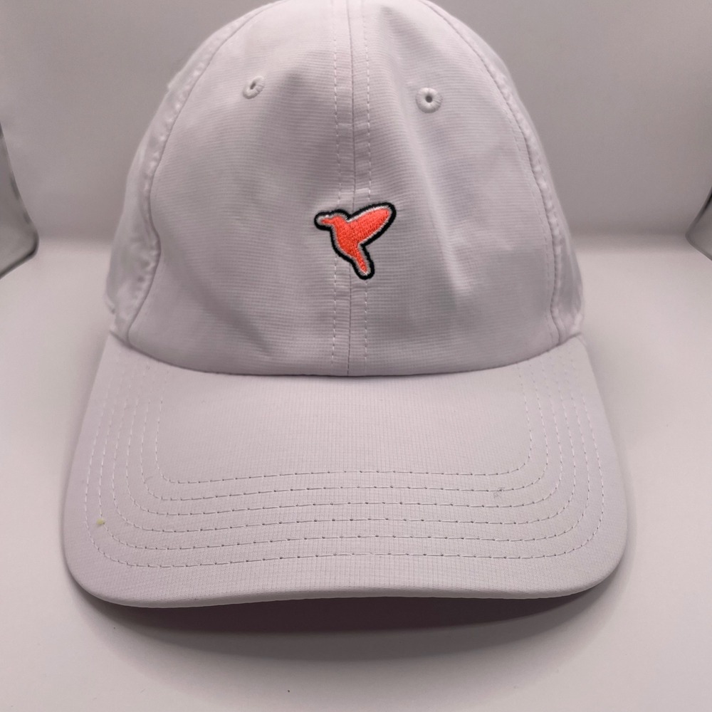 Birddogs White Performance Ripstop Hat Adjustable Embroidered Bird Logo Cap